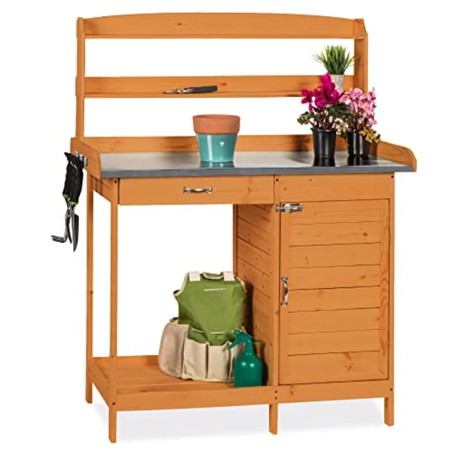 Woodworking Workbench - Bancada de trabalho para jardinagem, em