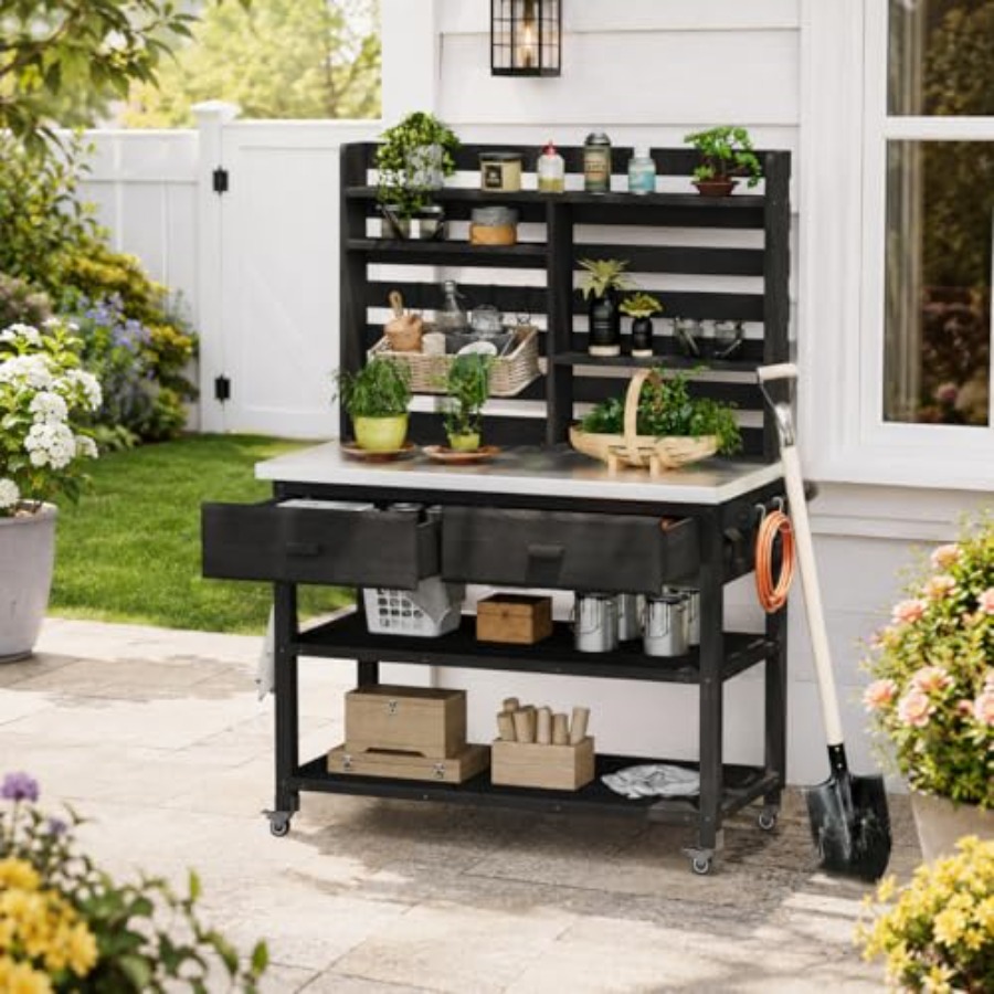 Woodworking Workbench - Bancada de jardinagem para uso externo