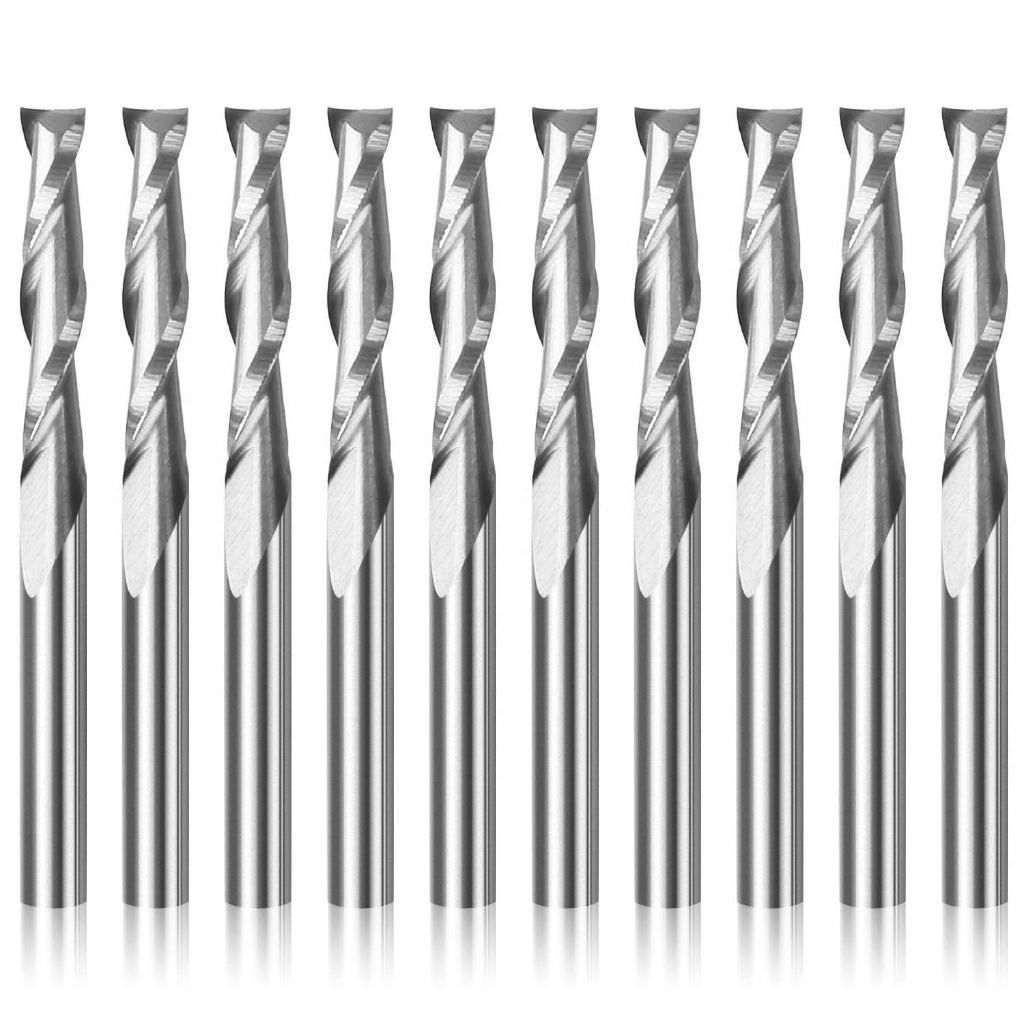 Woodworking Nc - 10 peças de Fresa Espiral de