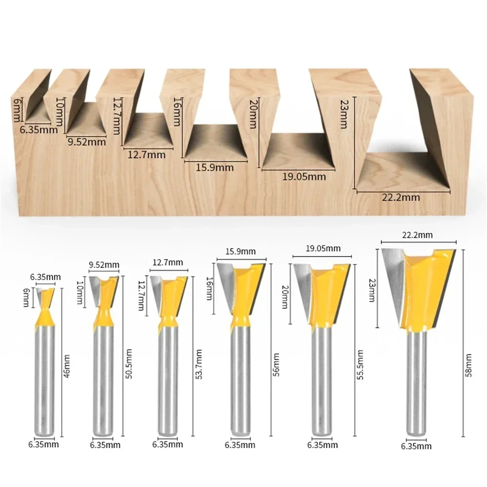 6mm 6.35mm 8mm 12mm 12.7mm has - Woodworking Nc avaliação e preço