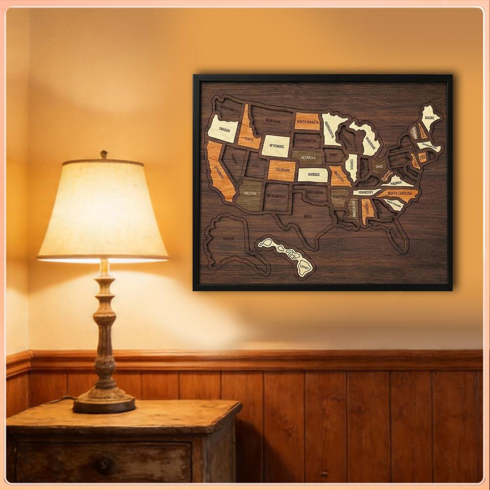 Quebra-Cabeça de Mapa dos Esta - Woodworking Usa avaliação e preço