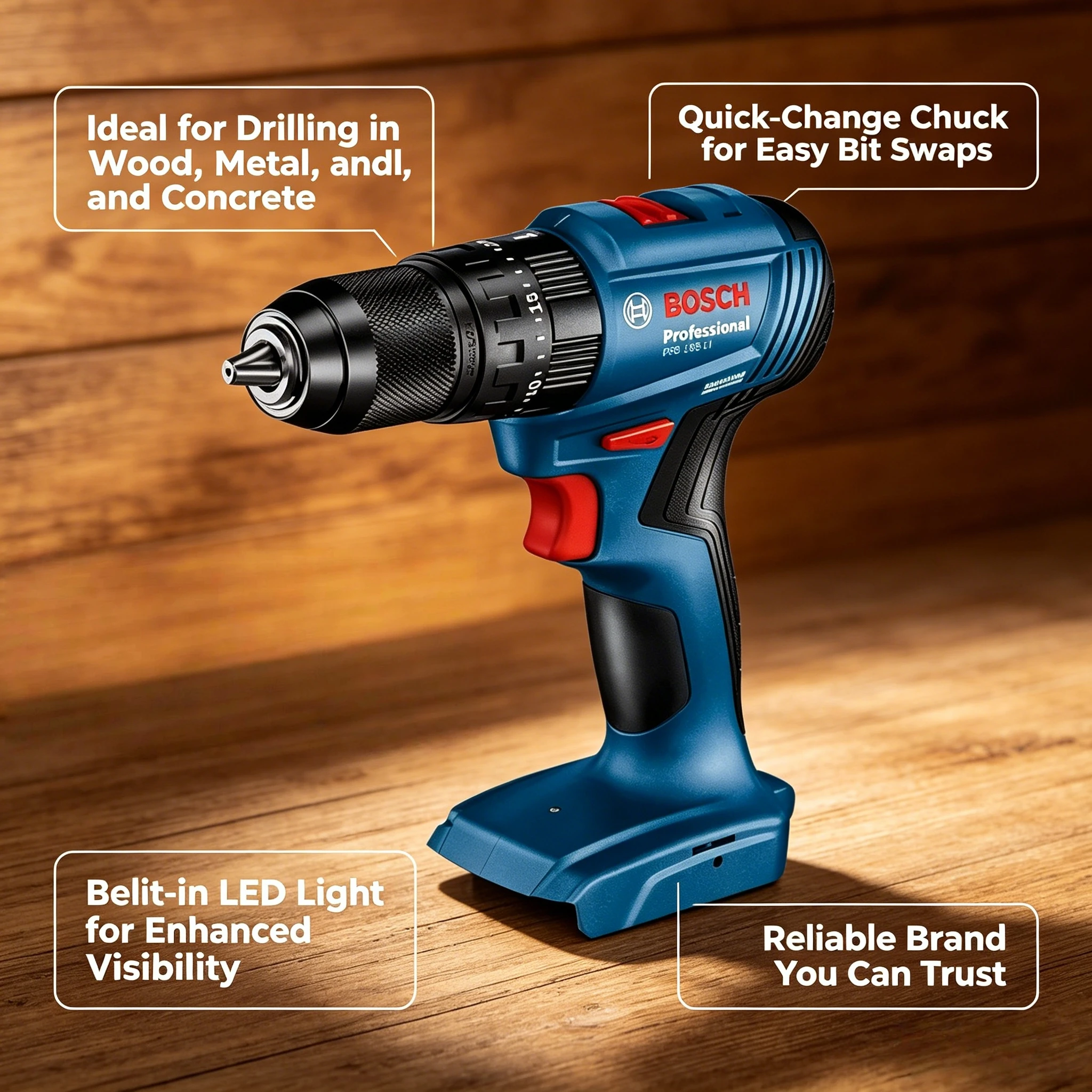 Furadeira de impacto sem fio B - Bosch Drill Gsb 18V avaliação e preço