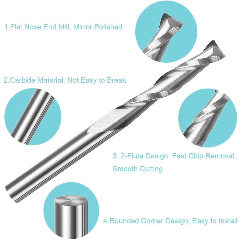 10 peças de Fresa Espiral de 2 - Woodworking Nc avaliação e preço