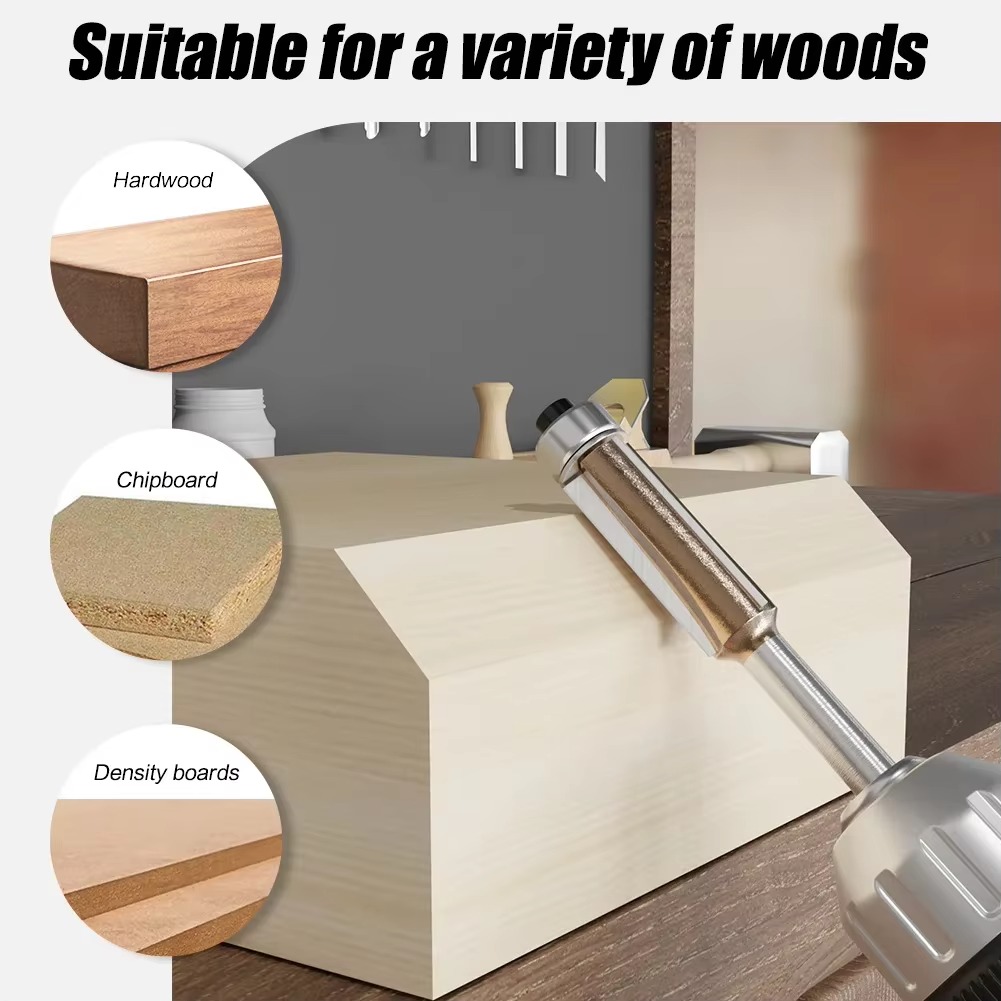 1 pc 6mm 1/4in haste z3 flush  - Woodworking Nc avaliação e preço
