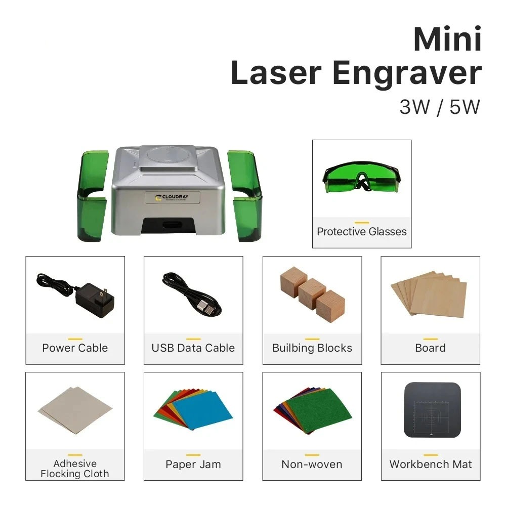 Mini Gravador a Laser CNC de 5 - Woodworking Logo avaliação e preço